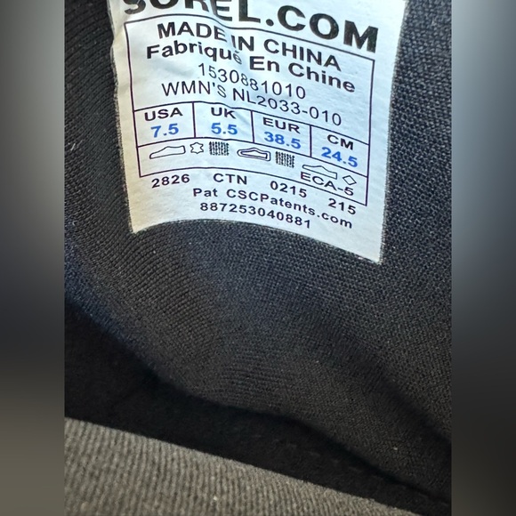 Sorel Black Conquest Carly Black Waterproof Tall Boots Women’s Size 7.5 *FLAWS - Picture 10 of 10